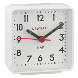 Newgate Nap Alarm Clock, White
